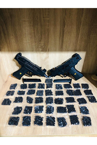 Marsel oyuncak Boncuklu 2 adet Uzi Silah + 42 Paket BONCUK