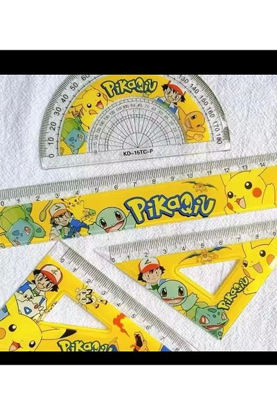 Mucizelerevi Kawaii Sanrio Ruler Set Stationery School Supplies Geometry Measurement Accessories