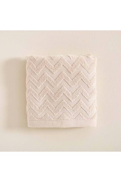 Chakra Zigzag El Havlusu 30x40 Cm Ekru/bej