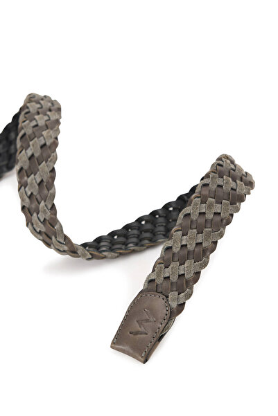 Hemington Handmade Knitted Medium Gray Belt