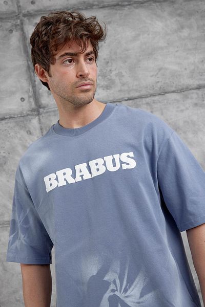 NOMARC Γκρι μπλουζάκι Brabus Written Oversize