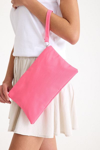 Simfa Premium Women's Colorful Lined Zippered Clutch Handbag Portfolio
