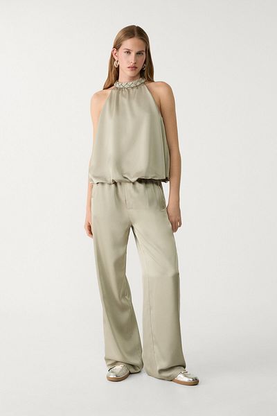 Stradivarius Flowing, Satin Trousers Limited Edition