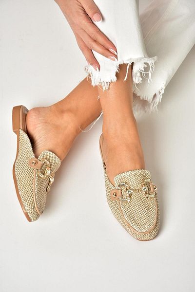 Fox Shoes U 250009117   Γυναικείες παντόφλες Skin Wicker