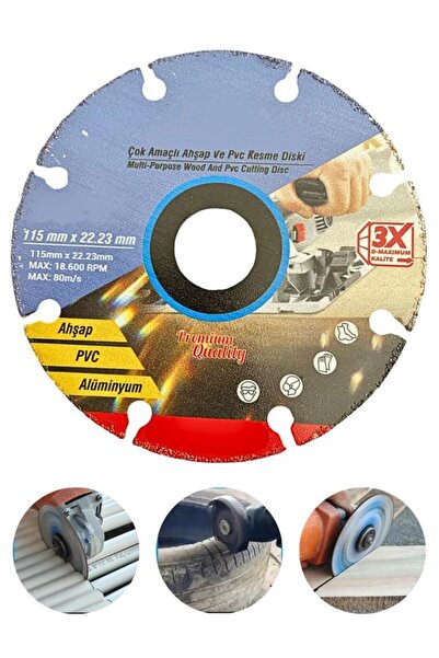 DepoMega Ahşap PVC Alüminyum Kesme Diski 115 mm