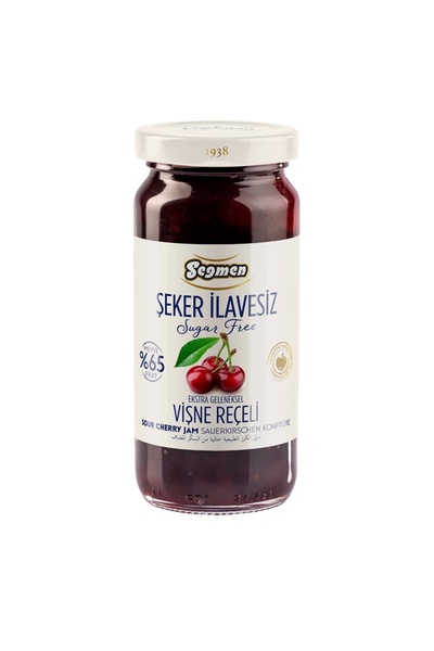 Seğmen Şeker Ilavesiz Vişne Reçeli Kavanoz 270g