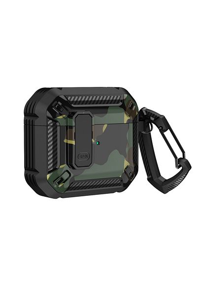 Choice For Airpod Pro2 2022 Camouflage green carbon fibre for Airpods Pro 2 Case With Switch headset Case S