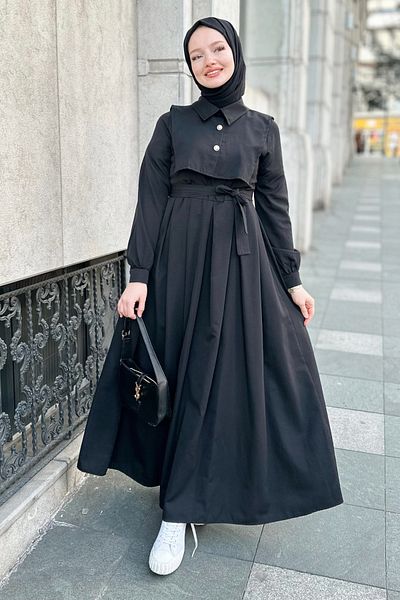 Gizce Elvie Black Dress