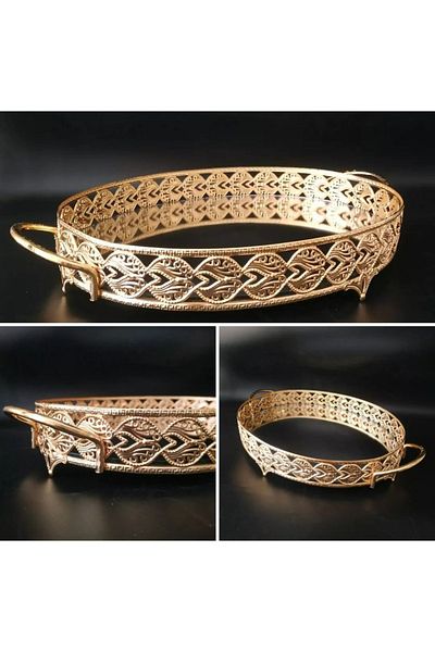 HİLALKRİSTAL Δίσκος σοκολάτας παρουσίασης και αρραβώνων - με καθρέφτη και επιχρυσωμένο, υπόσχεση