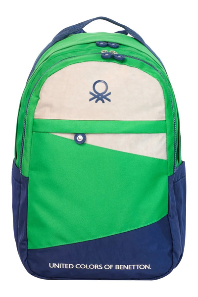 Benetton . Color Blocking Boy's Backpack Navy Blue