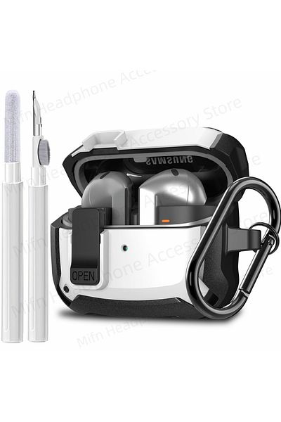 Choice buds3 pro case black white 2024 [2-in-1] Armor Case For Samsung Galaxy Buds 3/Galaxy Buds3 Pro Secur