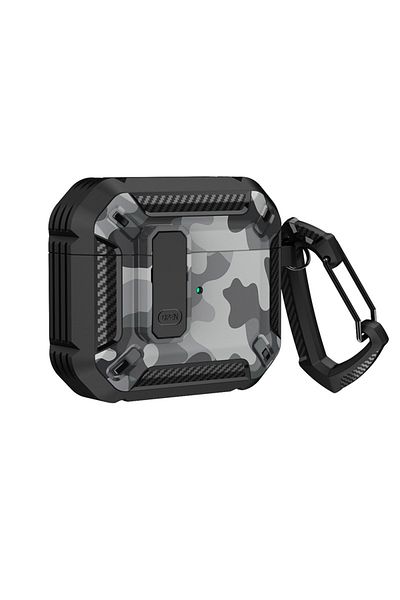 Choice For Airpod 3 2021 Camouflage grey carbon fibre for Airpods Pro 2 Case With Switch headset Case Shock