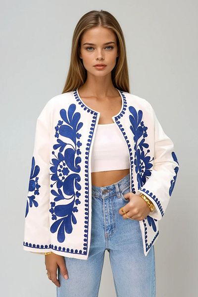 VAGGON Embroidered Lined Jacket