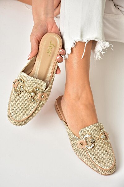 Fox Shoes U 250009117 Skin Straw Women's Slippers