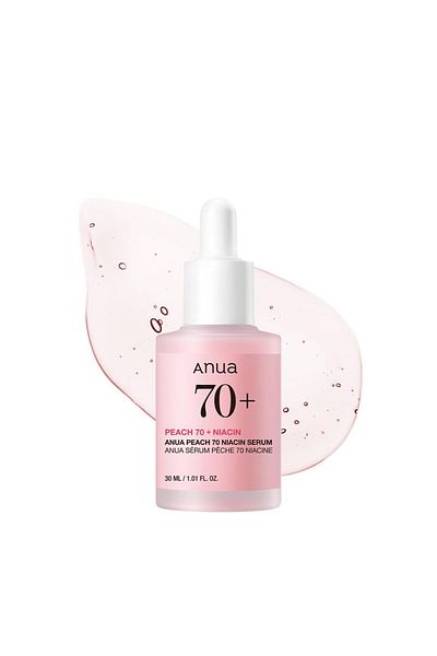 ANUA Peach 70% Niacinamide Serum - Wide Pore Brightening, Peach Extract, 30ml