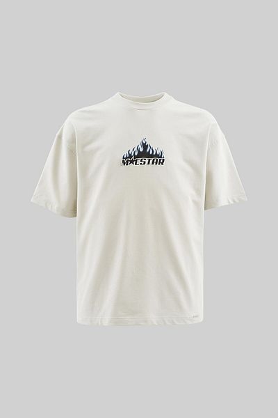 Machinist Ανδρικό μπλουζάκι Macstar Flame Printed Oversize Grey T-shirt