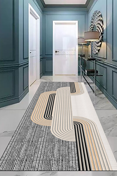 eco concept Dijital Baskı Yolluk, Çizgili Yolluk, Makinede Yıkanabilir, Yollu...