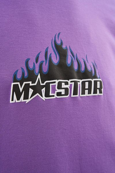 Machinist Ανδρικό μπλουζάκι Macstar Flame Printed Oversize Purple