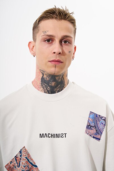 Machinist Ανδρικό μπλουζάκι συνονθύλευμα Oversize γκρι