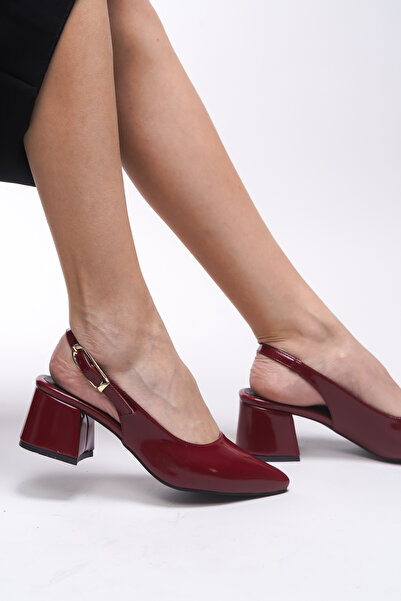 Riccon Eveltihne Women's Heeled Shoes 0012309   Burgundy Patent Leather