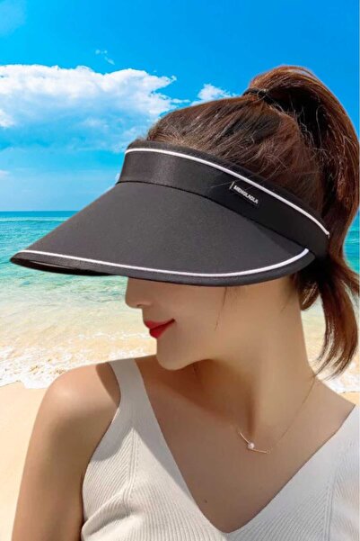 Trenderrs Pălărie cu vizor reglabil cu boruri late pentru femei