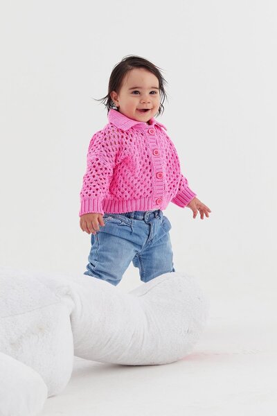 MARKALİSTE Pink Children's Knitwear Cardigan