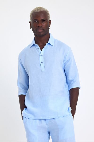 Weyeze Short Sleeve Linen Shirt Af-Y18007Lns