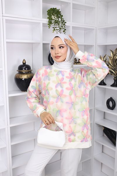 FAYLİN STORE Floral Patterned Tunic
