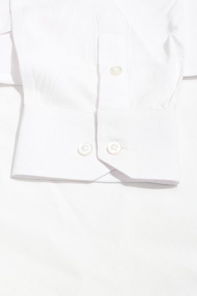 ASG TEKSTİL White Color Easy-Iron Long Sleeve Tie-Up Men's Shirt