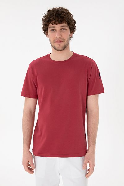 U.S. Polo Assn. Men's Regular Fit Crew Neck Cherry Basic T-Shirt 50305985-Vr223