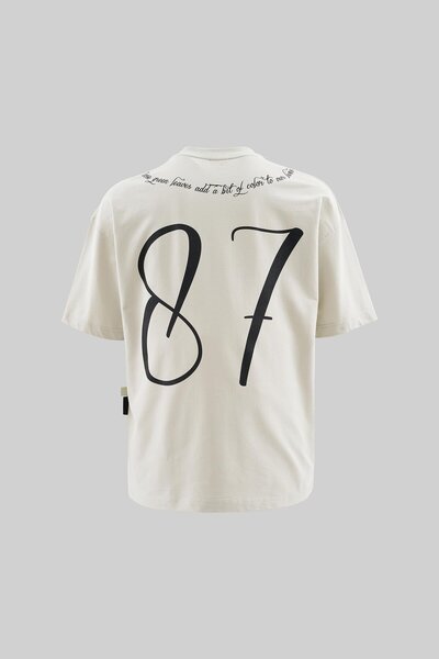 Machinist Men's Herb Printed Printed Oversize Gray T-Shirt