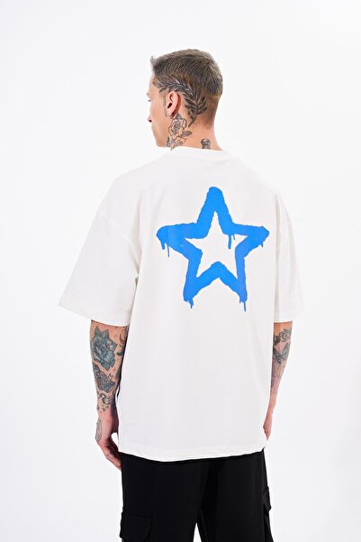 Machinist Ανδρικό μπλουζάκι εκρού με στάμπα Fire Effect