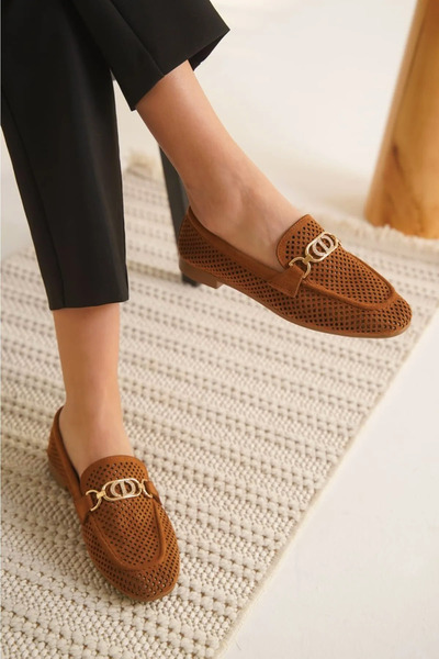 Ayakkabı Vakti Balerini cu pene thailandeze cu vârf plat, mocasini moi (catar...