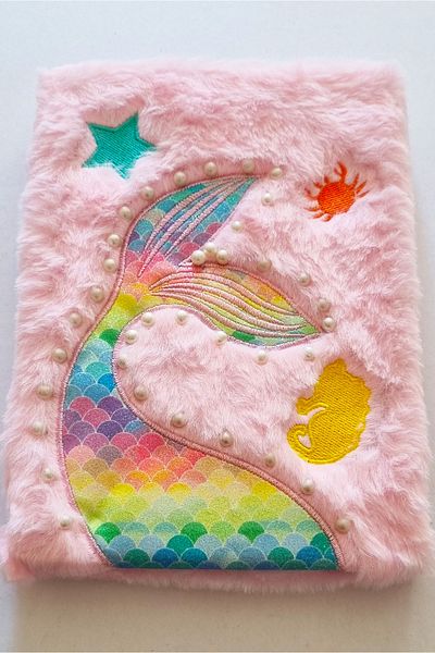 Modellino Fish Tail Plush Scrapbook Daily Memory Modelist Striped Notepad 80 Sheets - Color Options