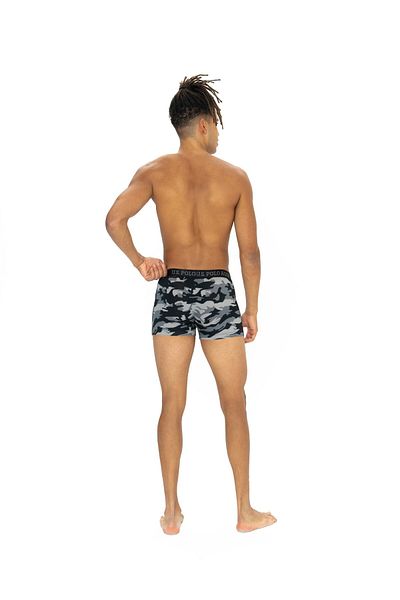 U.S. Polo Assn. Men's Boxer Set - 3 Lişide Cotton - Black & Anthracite & Camouflage