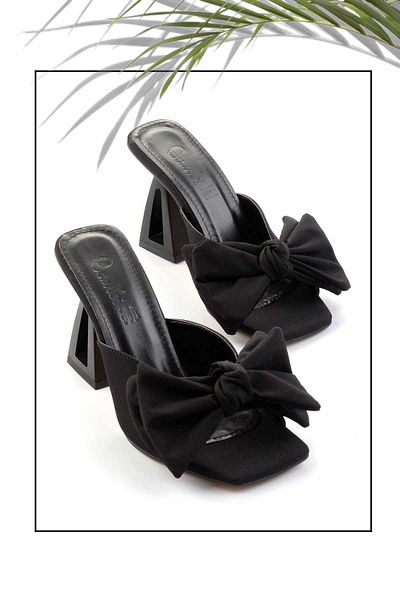 Bambi Women's Matte Black Slippers K 04997501638