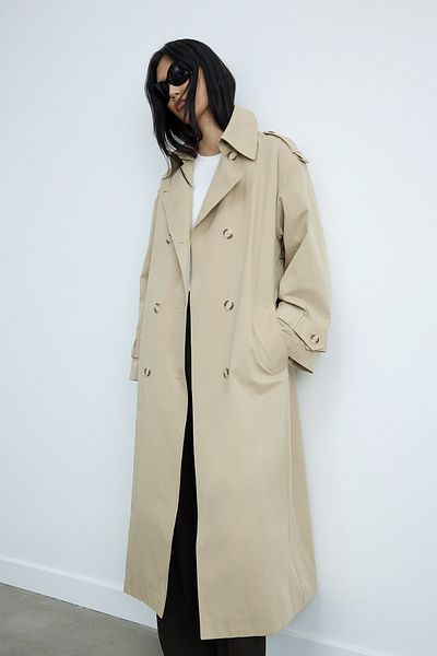 Suud Collection Beige Rowan Trench Coat