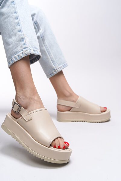 Riccon Alebwynn Women's Beige Sandals 001273