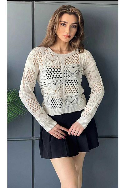 Fua Shop Tricotaj de damă cu inimă ajurata