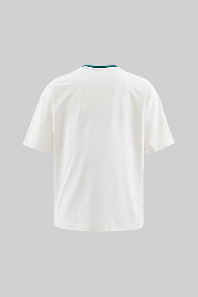 Machinist Ανδρικό μπλουζάκι εκρού με χρωματιστό και τεχνικό κέντημα