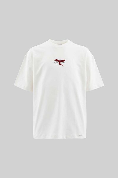 Machinist Men's Phoenix Printed Oversize Ecru T-Shirt