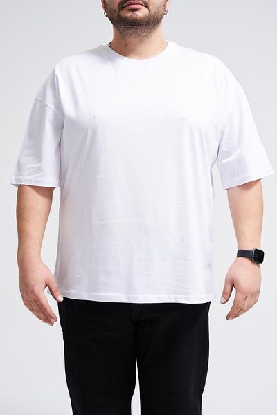Machinist Ανδρικό Basic Λευκό T-Shirt μεγάλου μεγέθους