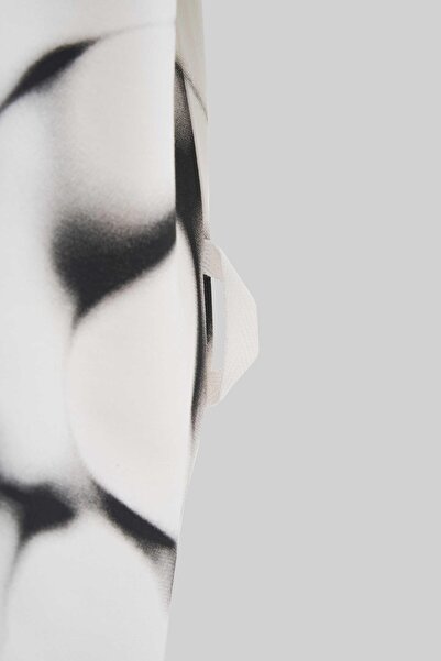 Machinist Men's All over Abstract Pattern Printed Oversize Ecru T-Shirt