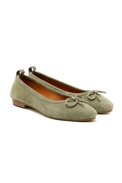 John May Γυναικεία/Κορίτσια Μπαλαρίνα MAR-25Y-150-201 Avocado Suede Model