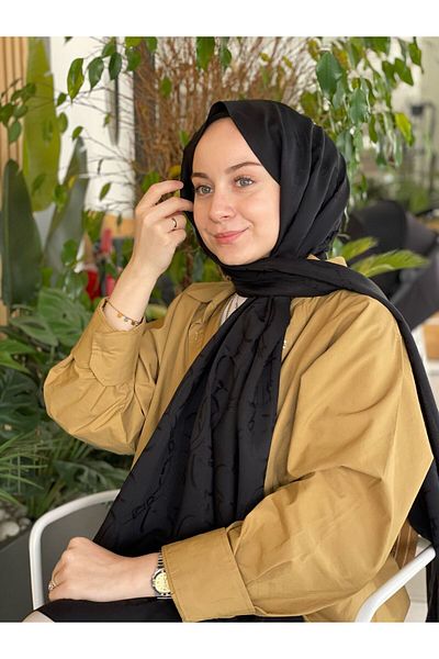 HAREM SCARF ΜΑΥΡΟ Χαρέμι ​​Σκαντζόχοιρος Maria Shawl