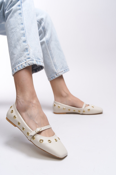 Riccon Thelmurn Women's Ballerinas 0012900 Beige Skin Shoes