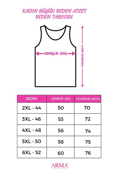 Arma Yıldız Plus Size Plum Tank Top with Thick Straps - Cotton and Lycra