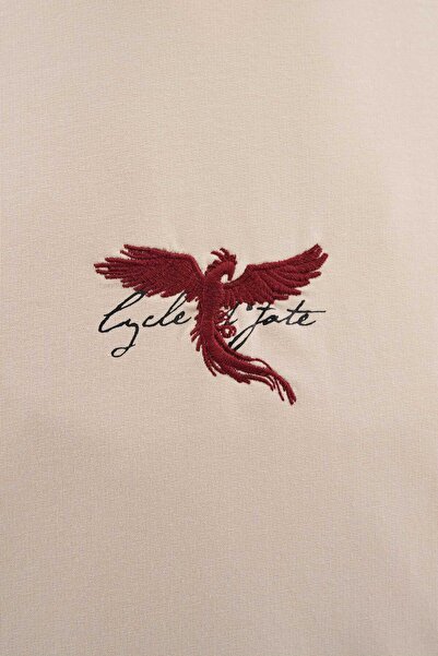 Machinist Ανδρικό μπλουζάκι με στάμπα Phoenix Oversize Soft Beige