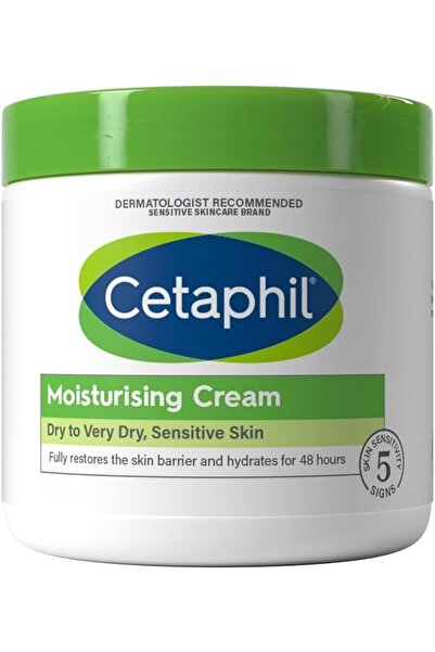 Cetaphil كريم مرطب للوجه والجسم للبشرة الجافة والحساسة والتالفة، 453 جرام