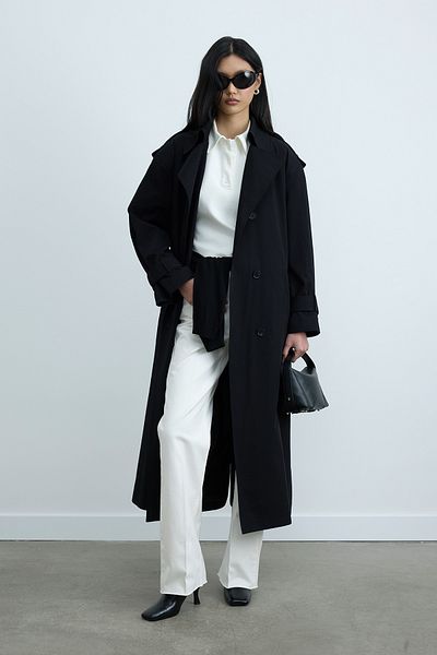 Suud Collection Black Rowan Trench Coat